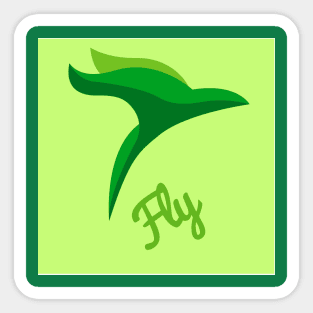 green bird logo Sticker